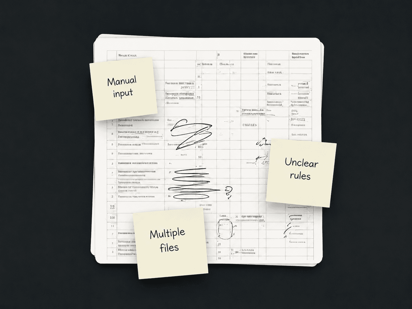 processchema met post-its